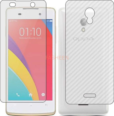 Fasheen Front and Back Tempered Glass for OPPO JOY PLUS (Front Matte Finish & Back 3d Carbon Fiber)(Pack of 2)