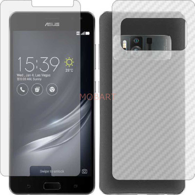 MOBART Front and Back Tempered Glass for ASUS ZENFONE AR ZS571KL (Front Matte Finish & Back 3d Carbon Fiber)(Pack of 2)