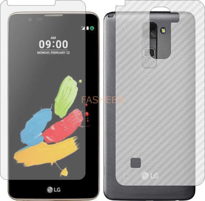 Fasheen Front and Back Tempered Glass for LG STYLE 2 (Front Matte Finish & Back 3d Carbon Fiber)(Pack of 2)