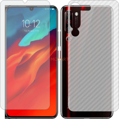 MOBART Front and Back Tempered Glass for LENOVO Z6 PRO (Front Matte Finish & Back 3d Carbon Fiber)(Pack of 2)