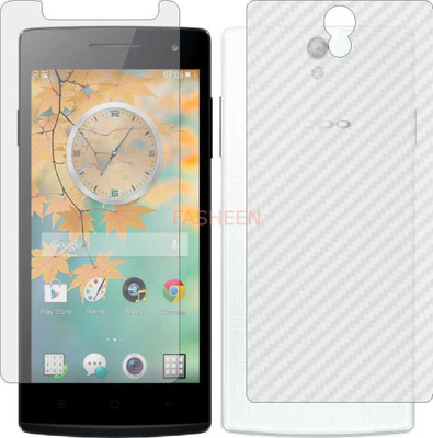 Fasheen Front and Back Tempered Glass for OPPO FIND 5 MINI R827 (Front Matte Finish & Back 3d Carbon Fiber)(Pack of 2)