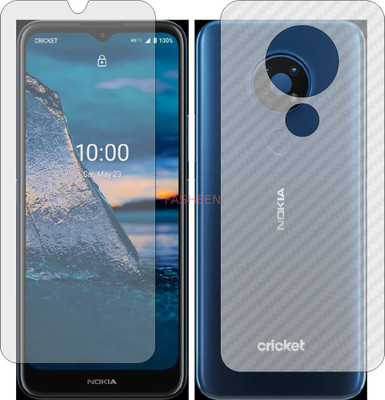 Fasheen Front and Back Tempered Glass for NOKIA C5 ENDI (Front Matte Finish & Back 3d Carbon Fiber)(Pack of 2)