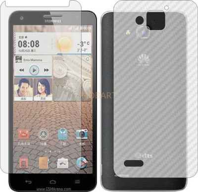 MOBART Front and Back Tempered Glass for HUAWEI HONOR 3X G750 (Front Matte Finish & Back 3d Carbon Fiber)(Pack of 2)