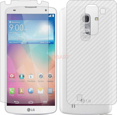 MOBART Front and Back Tempered Glass for LG G PRO 2 LG D838 (Front Matte Finish & Back 3d Carbon Fiber)(Pack of 2)