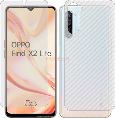 Fasheen Front and Back Tempered Glass for OPPO FIND X2 LITE (Front Matte Finish & Back 3d Carbon Fiber)(Pack of 2)