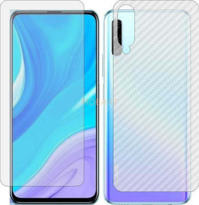 MOBART Front and Back Tempered Glass for HUAWEI P SMART PRO (Front Matte Finish & Back 3d Carbon Fiber)(Pack of 2)