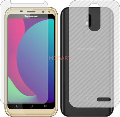 MOBART Front and Back Tempered Glass for PANASONIC P100 (Front Matte Finish & Back 3d Carbon Fiber)(Pack of 2)