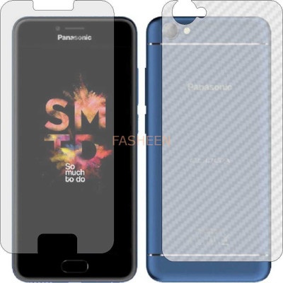 Fasheen Front and Back Tempered Glass for PANASONIC I4 (Front Matte Finish & Back 3d Carbon Fiber)(Pack of 2)