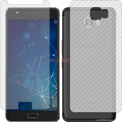 MOBART Front and Back Tempered Glass for INFINIX NOTE 4 PRO (Front Matte Finish & Back 3d Carbon Fiber)(Pack of 2)