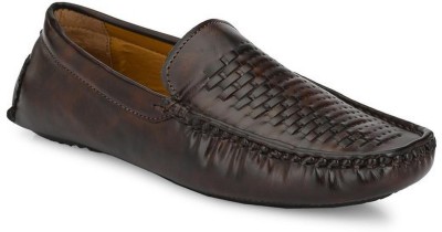 Viv Casual Loafers For Men(Brown , 6)