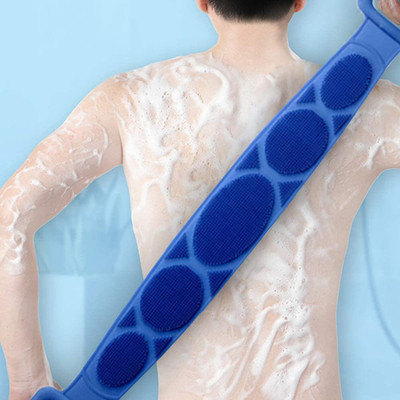 SWISS WONDER Handle Body Washer,Dual Sided Bath Body Scrub Brush-27DC-56