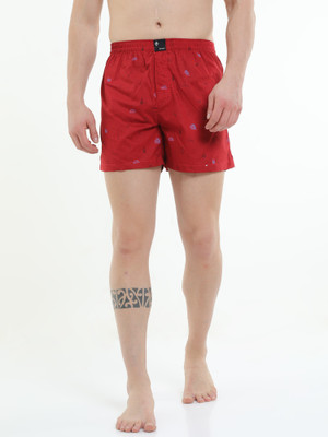 SPRNG Printed Men Red Boxer Shorts