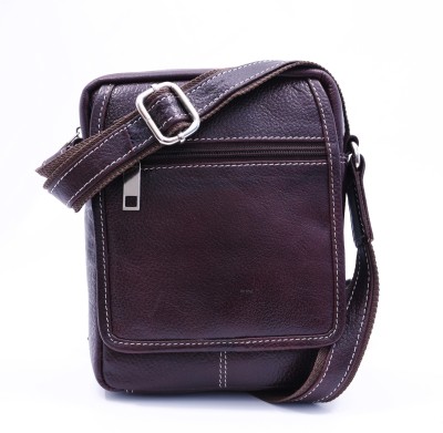 the fleece Brown Sling Bag Leather for Men and Women SB01S