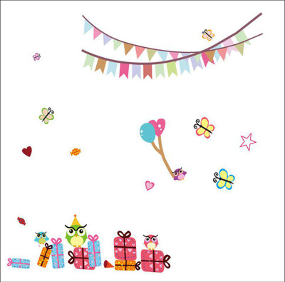 Vijaya enterprises 67 cm Happy Birthday Decorative Colorful Wall Sticker size (91x122 cm) Self Adhesive Sticker(Pack of 1)