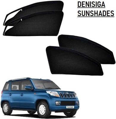 DENISIGA Rear Window, Side Window Sun Shade For Mahindra TUV-300(Black)