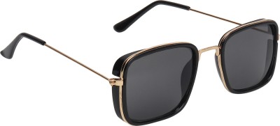 Garth Wayfarer Sunglasses(For Men & Women, Black)