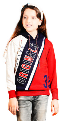 AD & AV Full Sleeve Color Block Girls Sweatshirt