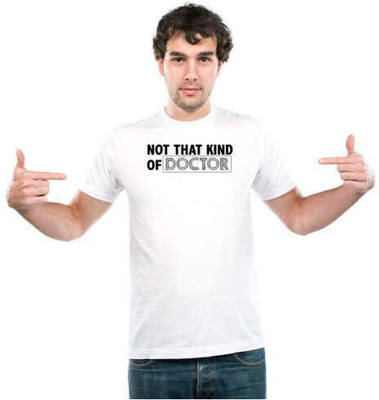 UDNAG Printed Men Round Neck White T-Shirt