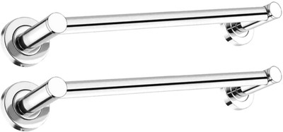 deeplax LUXURIOUS STAINLESS STEELS TOWEL ROD/TOWEL HOLDER/TOWEL STAND/TOWEL HANGER/TOWEL BAR/TOWEL RAIL/TOWEL ROBE/TOWEL RACK FOR BATHROOMS ACCESSORIES & KITCHEN (CHROME FINISHED) 24 INCHES (2 FEET) SILVER TOWEL HOLDER SET OF 2 PCS silver Towel Holder(Stainless Steel)