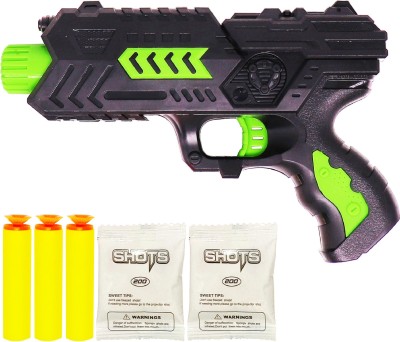 Aseenaa Water Bullet 2 In One Pistol With 400 Jelly Shot And 3 Soft Foam Bullets Toy Gun For Gift To Kids And Children - Colour : Black And Green Guns & Darts(Black, Green)