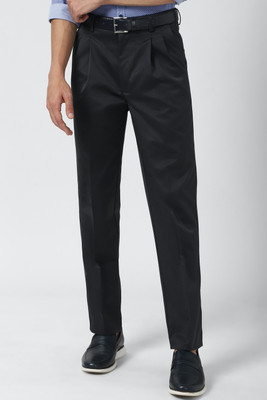 PETER ENGLAND Slim Fit Men Black Trousers