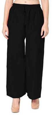 ushagarments Flared Women Black Trousers