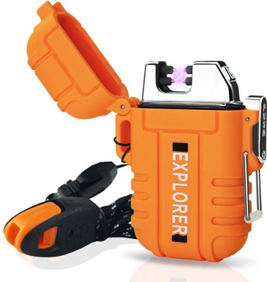 Explorer ™ Thunder Survival Waterproof Flameless Explorer Tesla Coil /Dual Arc/Plasma Lighter This Amazing Spark Will Light Anything You Need To Be Light Within A Second This Lighter Is Waterproof When The Buckle Is Closed With Just One Simple Button You Can Get Access To The Most Amazing And Powerf