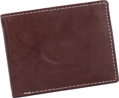 DELFIN Men Brown Genuine Leather Wallet(4 Card Slots)