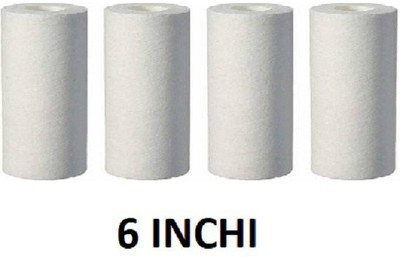 ARESNGO 4 Pieces 6 INCHI PP SPUN Filter for Pureit Classic RO + MF & PUREIT RO + UV Solid Filter Cartridge(0.005, Pack of 4)