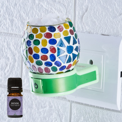 FStyler Denim Aroma Oil Diffuser Set Electric Glossy Multipurpose Ceramic Aroma Oil Diffuser/Kapoor Dani/ Camphor Burner with Switch (in-Built On/Off Button for Heating) Hand-Crafted Incense Burner for Home, Office, Temple, Positive Energy and Ambiance Vedic111 with Denim Aroma Oil 10ml(10 ml) FStyler Denim Aroma Oil Diffuser Set Electric Glossy Multipurpose Ceramic Aroma Oil Diffuser/Kapoor Dani/ Camphor Burner with Switch (in-Built On/Off Button for Heating) Hand-Crafted Incense Burner for Home, Office, Temple, Positive Energy and Ambiance Vedic111 with Denim Aroma Oil 10ml(10 ml)