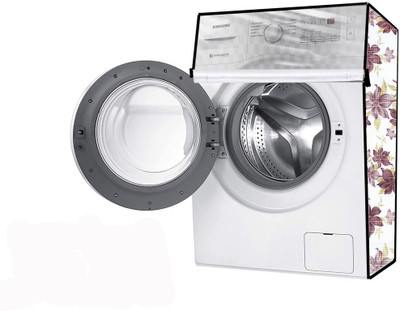 JM Homefurnishings Front Loading Washing Machine  Cover(Width: 65 cm, Copper Rust, White)