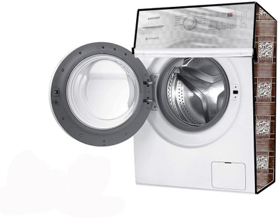 JM Homefurnishings Front Loading Washing Machine  Cover(Width: 61 cm, Cement, Domino)