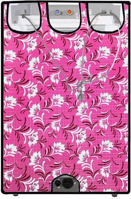 JM Homefurnishings Front Loading Washing Machine  Cover(Width: 64 cm, Hot Pink, White)
