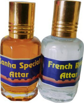 Gladify KANHA SPECIAL & FRENCH ROSE ATTAR 12ML EACH Floral Attar(Natural)