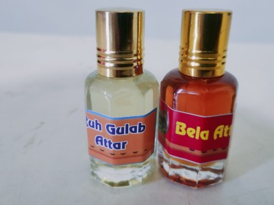 kah attar RUH GULAB & BELA ATTAR 12ML EACH Floral Attar(Natural)