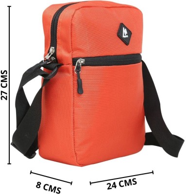 Mike Solid Messenger Bag V2 Lunch Bag(Orange, 5 L)