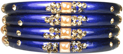 NMII Glass Beads, Zircon Bangle Set(Pack of 4)