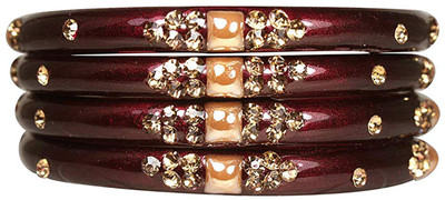 NMII Glass Beads, Zircon Bangle Set(Pack of 4)