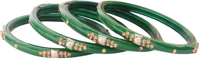 NMII Glass Beads, Zircon Bangle Set(Pack of 4)
