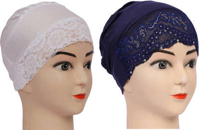 MONATI Solid Skull Cap Cap(Pack of 2)