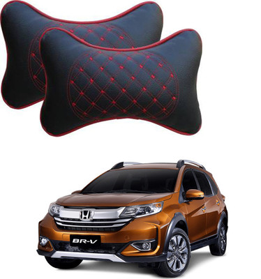 RONISH Black, Red Leatherite Car Pillow Cushion for Honda(Rectangular, Pack of 2)