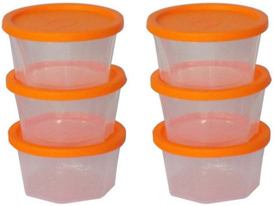 NILORO Plastic Grocery Container  - 200 ml(Pack of 6, Clear)