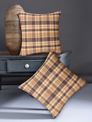 Mezposh Checkered Cushions Cover(Pack of 2, 45.72 cm*45.72 cm, Multicolor)