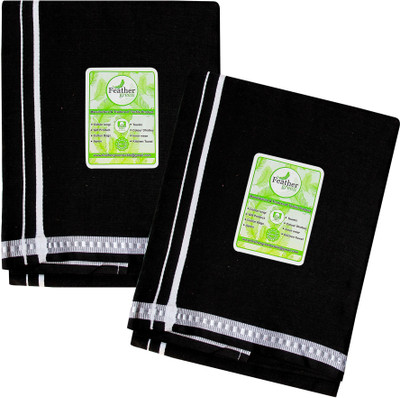 Feather Green Solid Men Dhoti