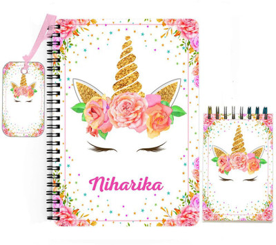 epheriwala Niharika Unicorn A5 Diary Ruled 140 Pages(Pink)