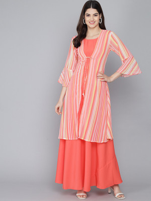 Rudraaksha Women Kurta Ethnic Jacket Set