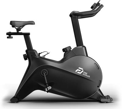 OneFitPlus OFP-1000 Magnetic Resistance, Free installation, Live Interactive Sessions Spinner Exercise Bike  (Black)