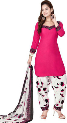 INITHI Crepe Floral Print Salwar Suit Material