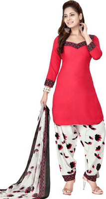 Aumki Crepe Printed Salwar Suit Material