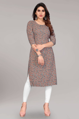 81% OFF on KETAKI FASHION Women Floral Print Straight Kurta(Grey) 81% OFF on KETAKI FASHION Women Floral Print Straight Kurta(Grey)